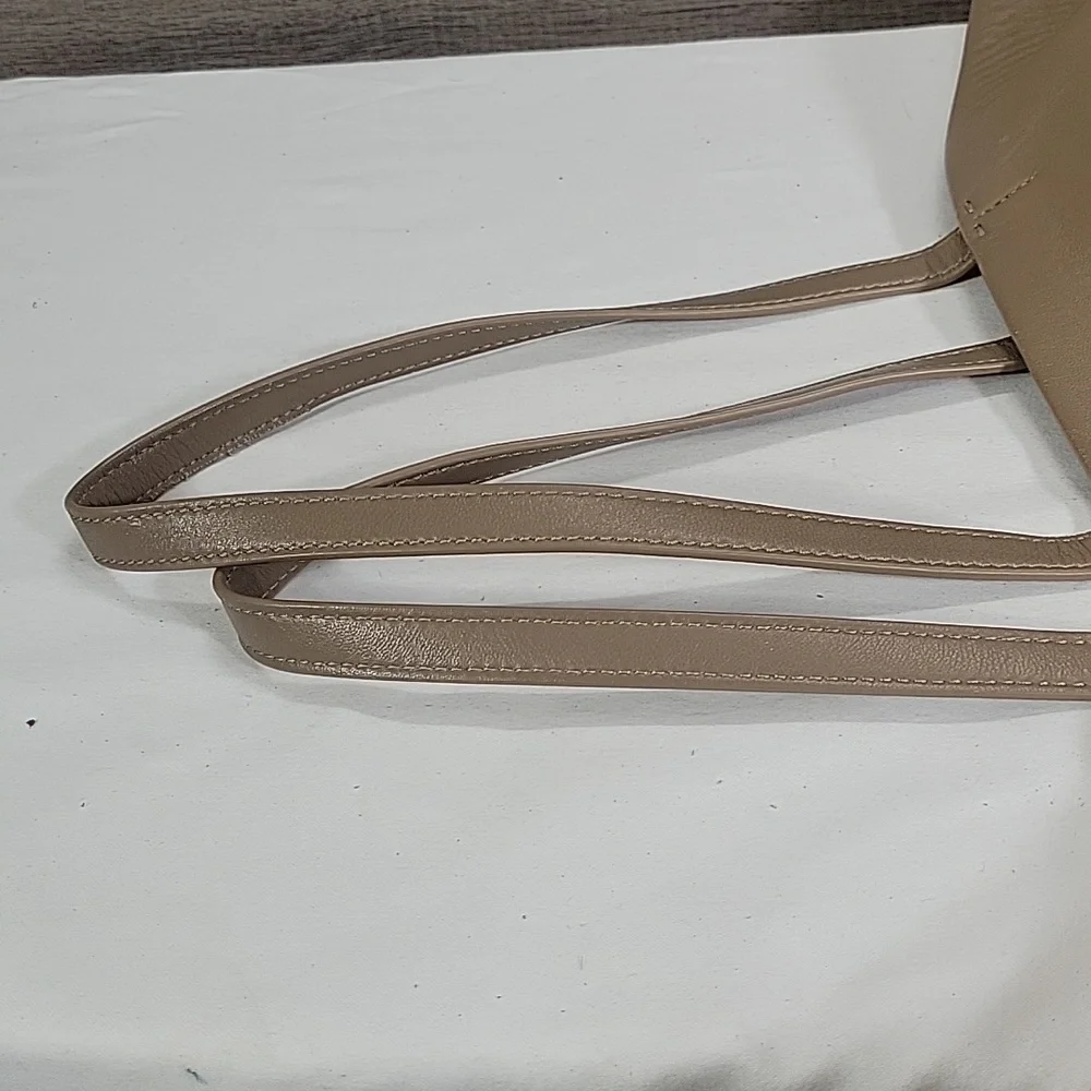Theory Taupe Soft Leather Tote Bag